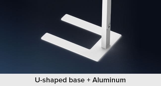 Reinforced U-shaped base, 15-degree anti-tilt design.Aviation-grade aluminum profile. More stable and safe.