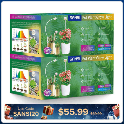 (Gift Packing) 5W Pot Clip LED Grow Light (US/CA ONLY)