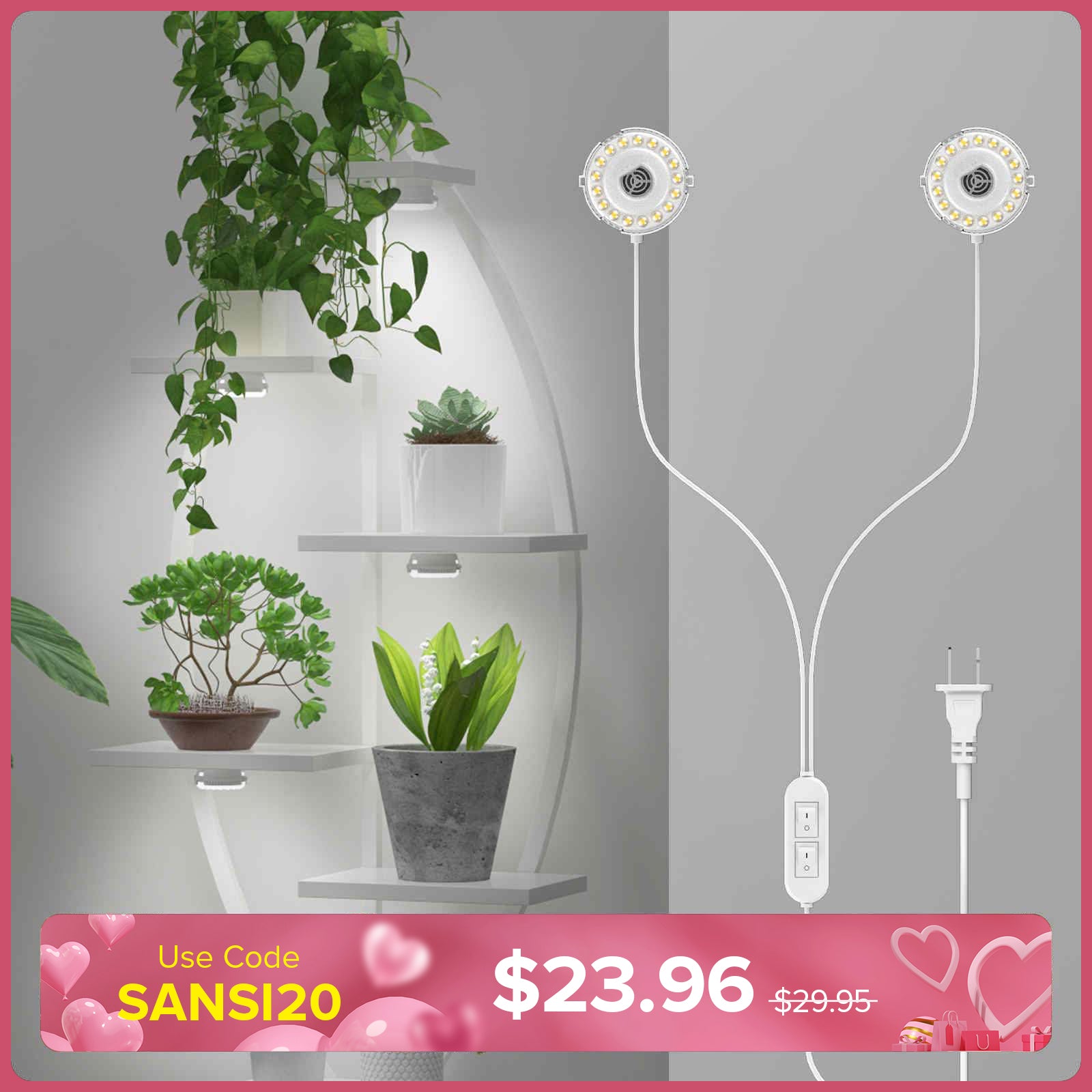 SANSI 10W LED Puck Grow Light (US/CA ONLY)