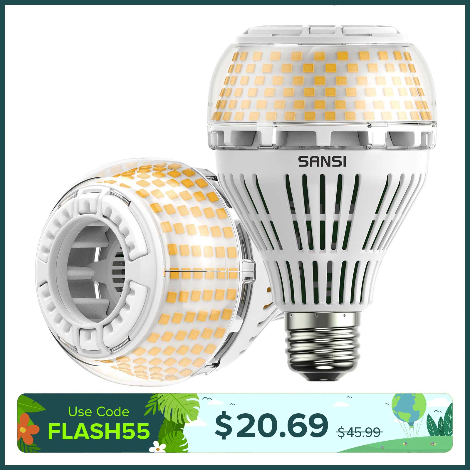 Dimmable A21 27W LED 3000K/5000K Light Bulb (EU ONLY)
