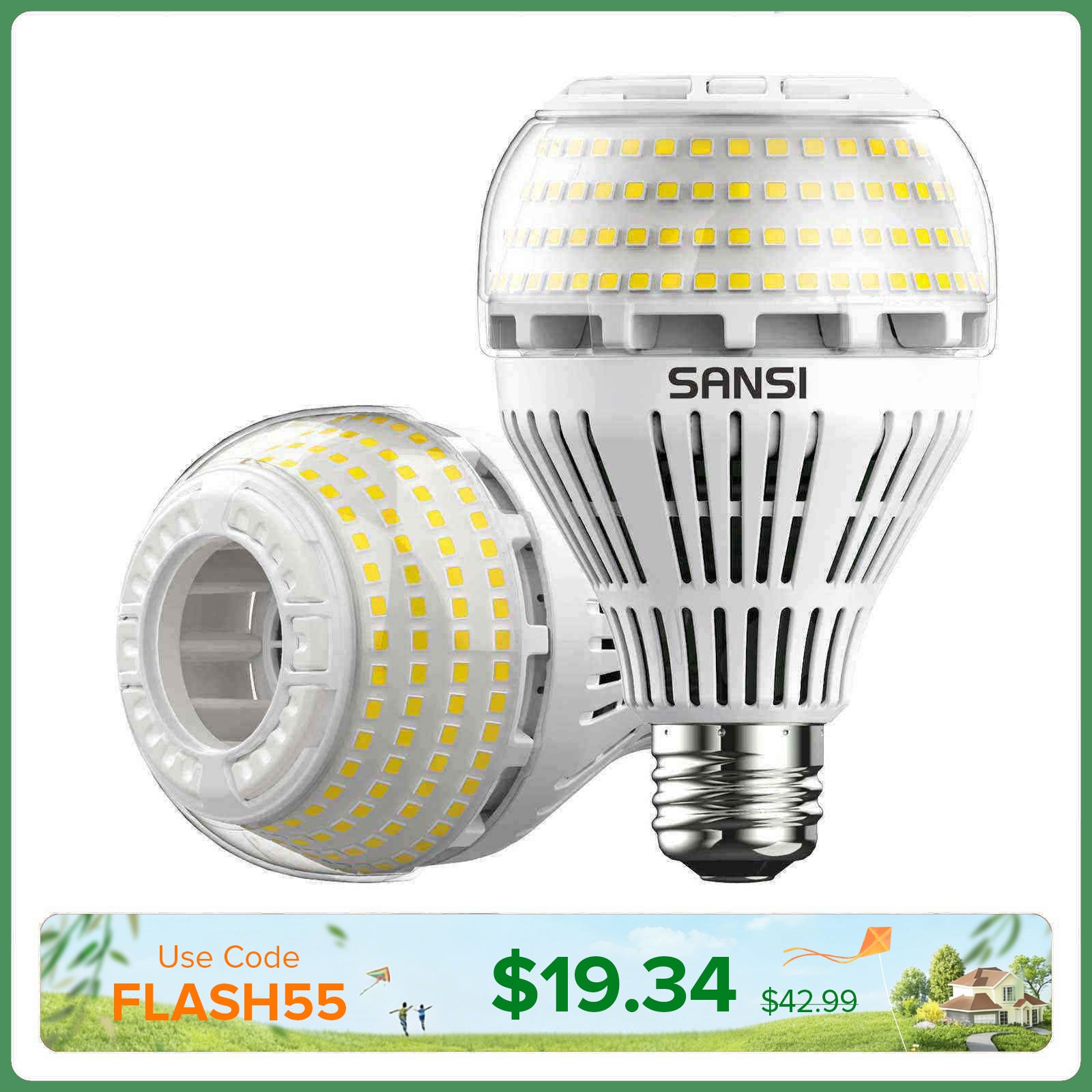 A21 22W LED 3000K/5000K Light Bulb