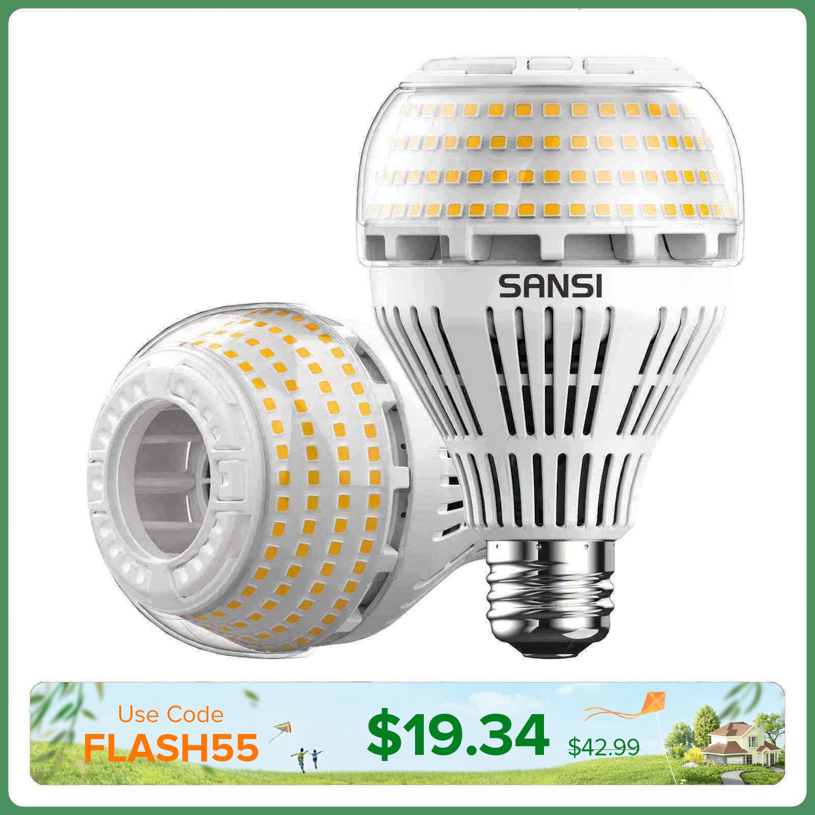 A21 22W LED 3000K/5000K Light Bulb