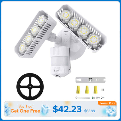 Rectangle Upgraded 54W Led Security Light (Dusk to Dawn&Motion Sensor)(US/CA ONLY)