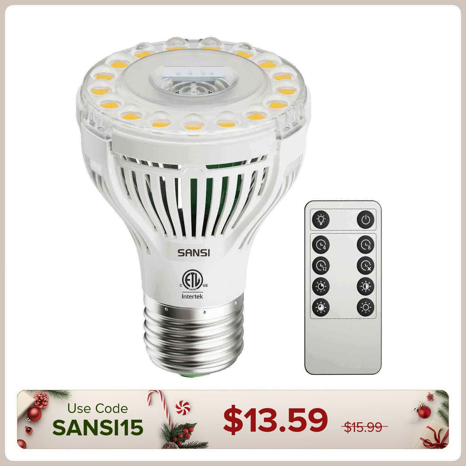 PAR20 5W LED Grow Light Bulb With Remote Control (US/CA ONLY)