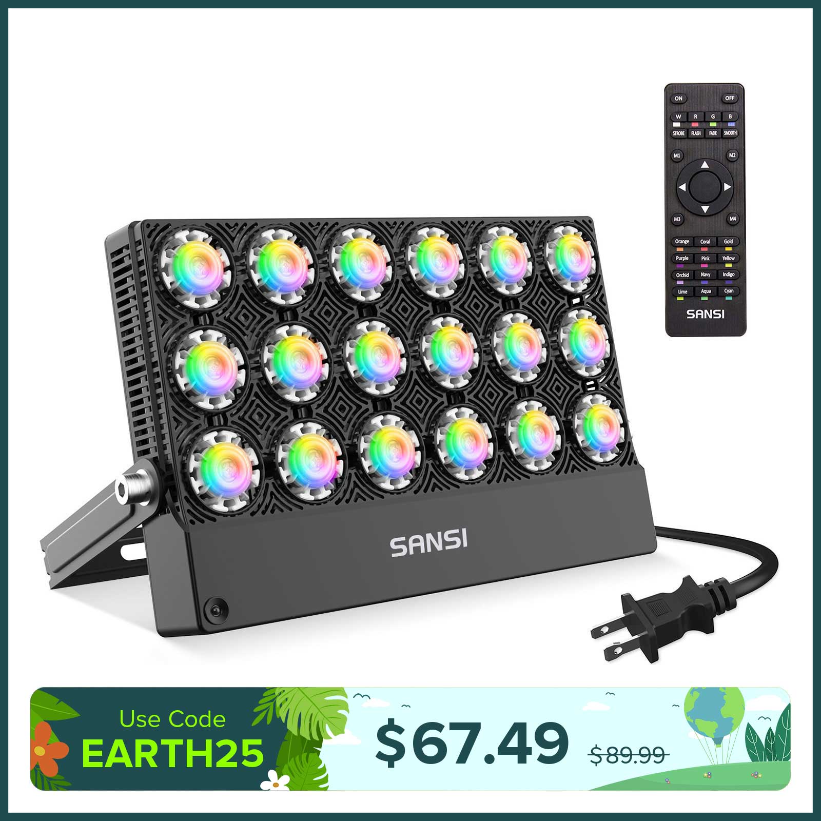100W RGB LED Flood Light (US ONLY)