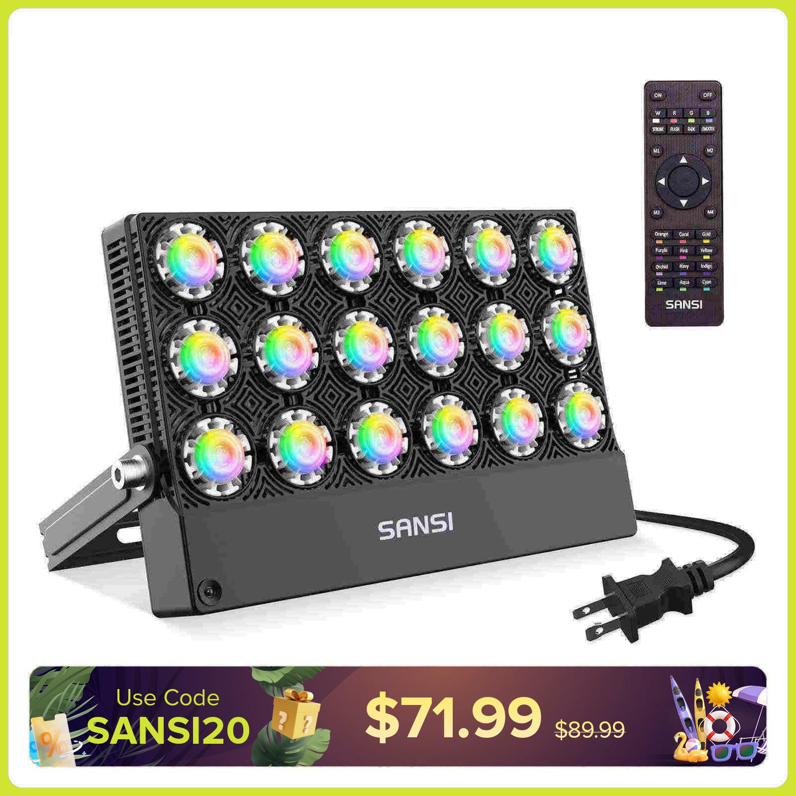 100-W-RGB-LED-Flutlicht (NUR USA)