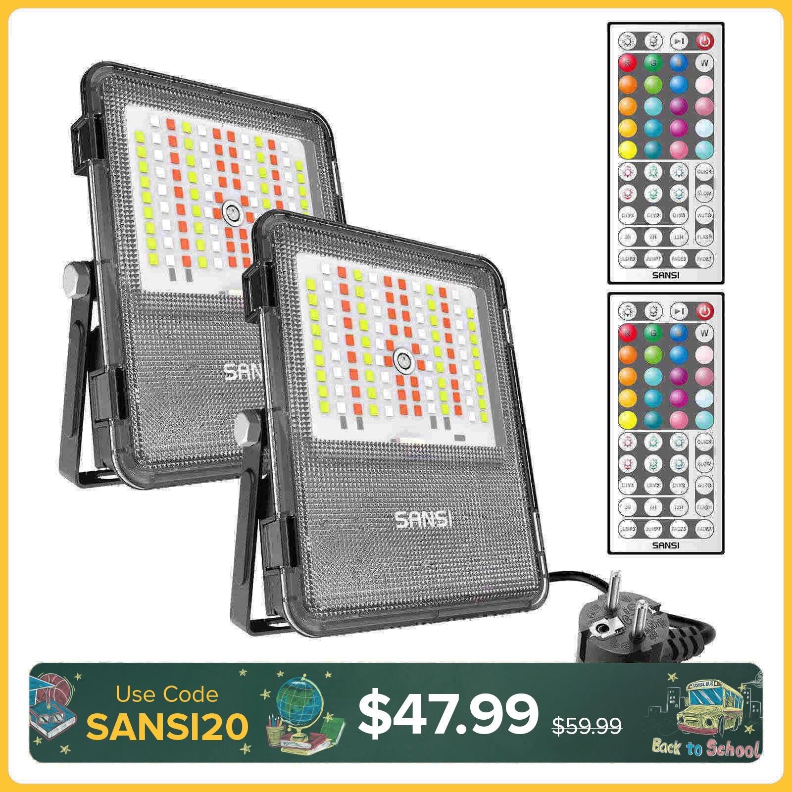 80W RGB LED Flood Light (US ONLY)