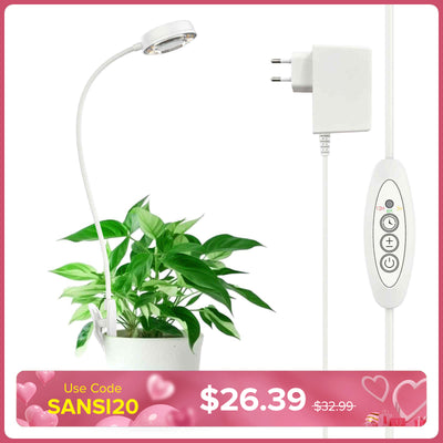 Lampada LED per la coltivazione con clip da vaso da 10 W