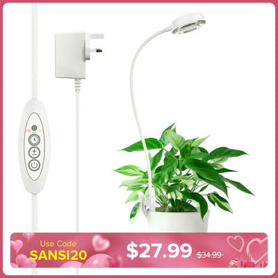 Lampada LED per la coltivazione con clip da vaso da 10 W