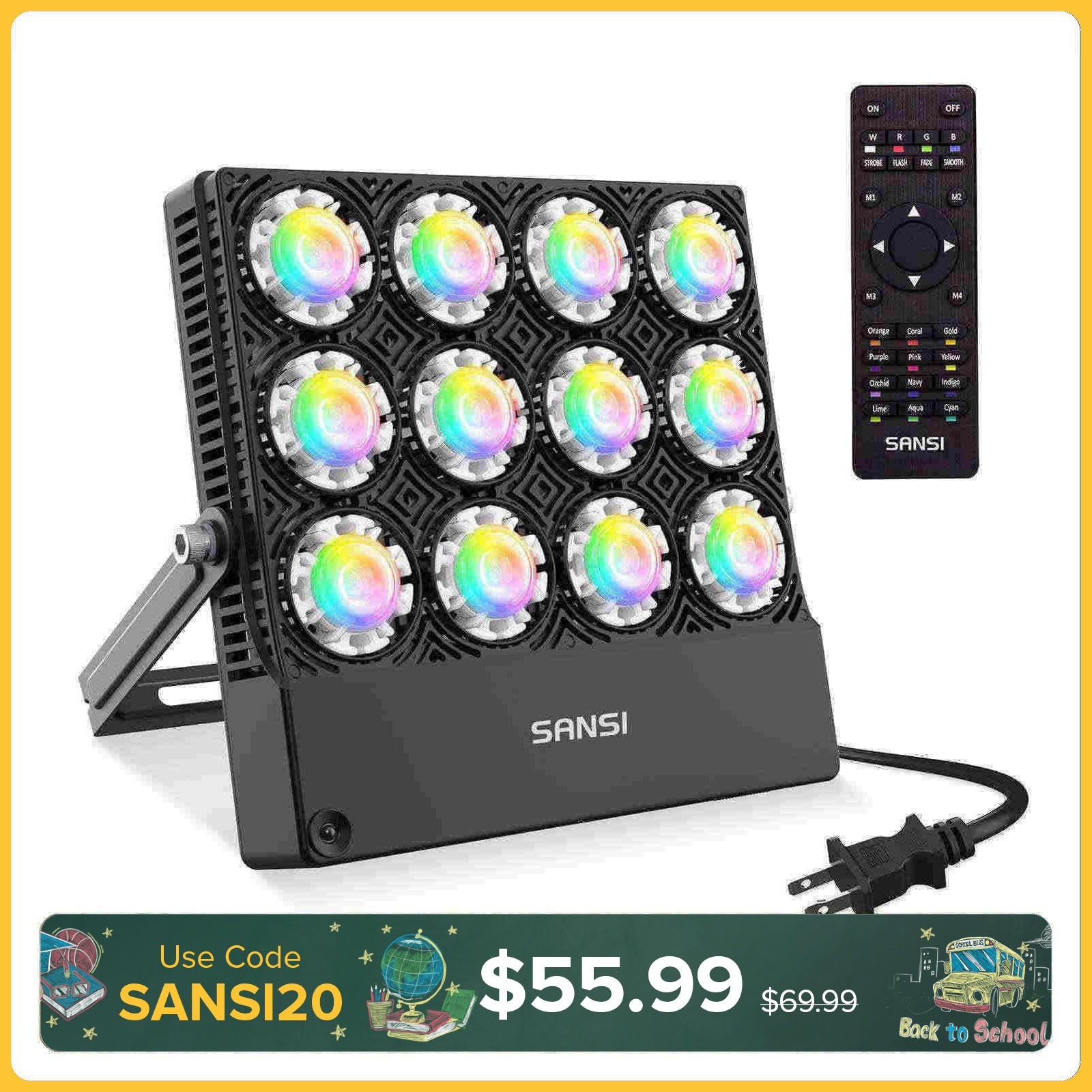 70W RGB LED Flood Light(US ONLY)