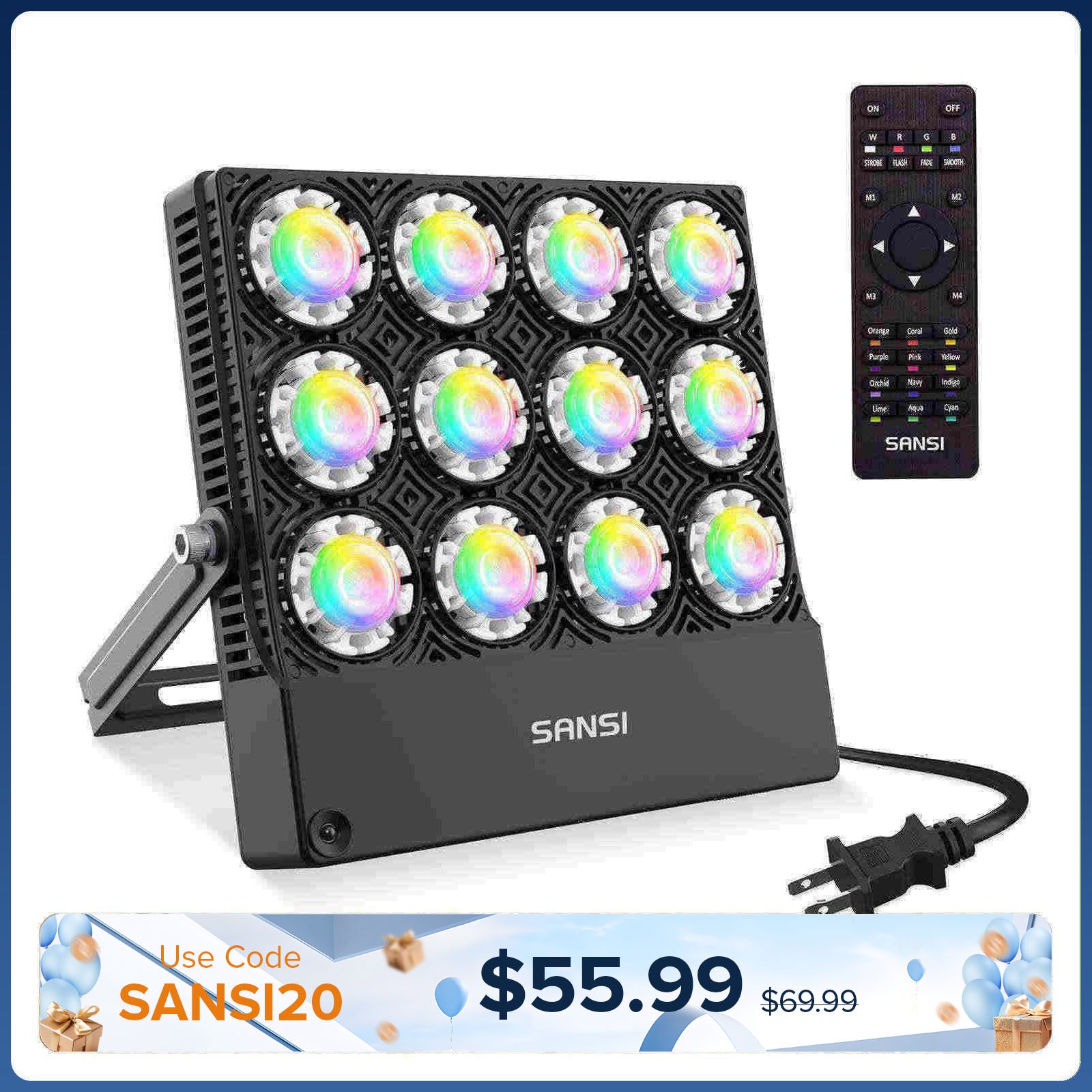 70 W RGB-LED-Flutlicht (NUR USA)