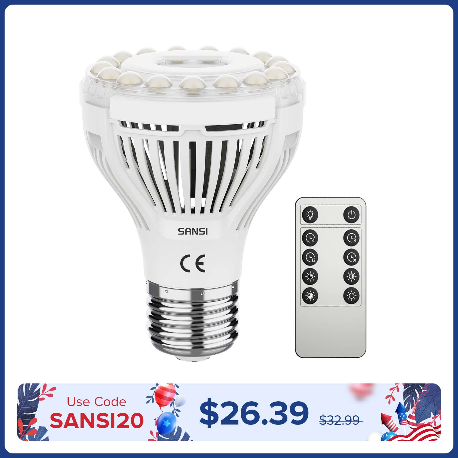 Lampadina LED PAR20 da 4,5 W con telecomando (SOLO UE/Regno Unito)