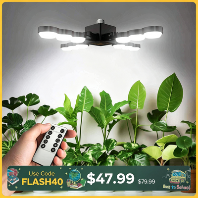 Lampada LED per coltivazione SANSI da 80 W con ali pieghevoli e telecomando