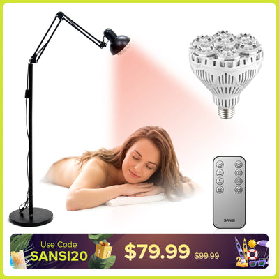 SANSI 32W Red Light Therapy for Body Face with Adjustable Stand(US/CA ONLY)