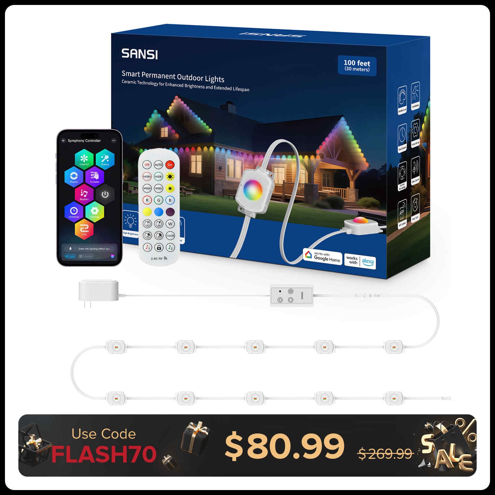 SANSI Smart Permanent Outdoor RGB Lights🍬