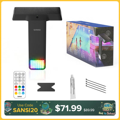 SANSI Solar RGB LED Pool Light with Remote Control