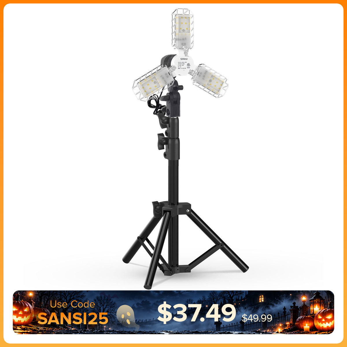 SANSI 30W Adjustable Panel LED Work Light with Stand (US ONLY)