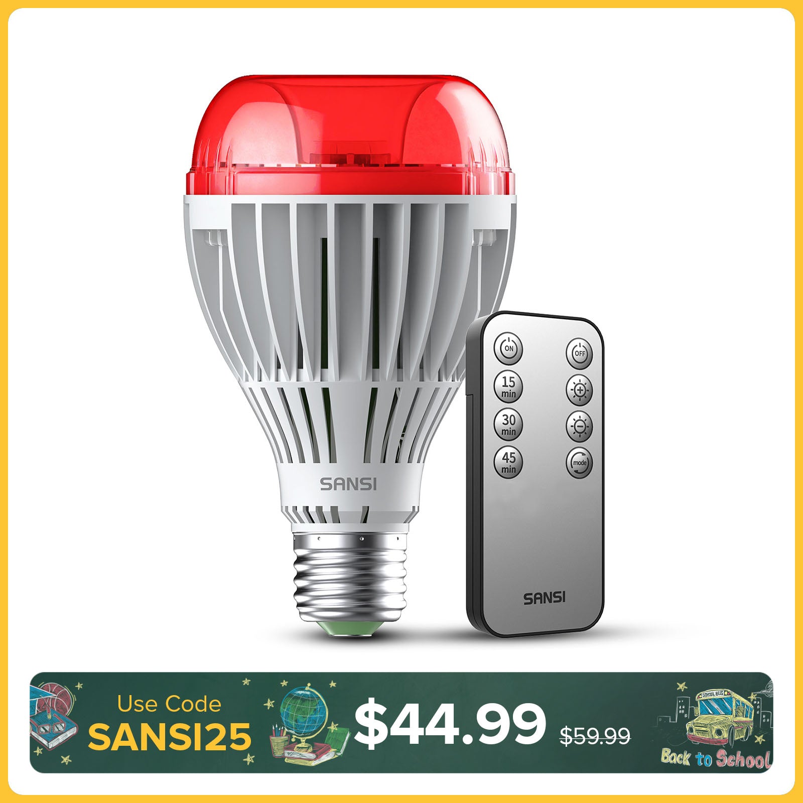 SANSI A21 25W 670nm Red Light Bulb for Sleep Therapy (US/CA ONLY)