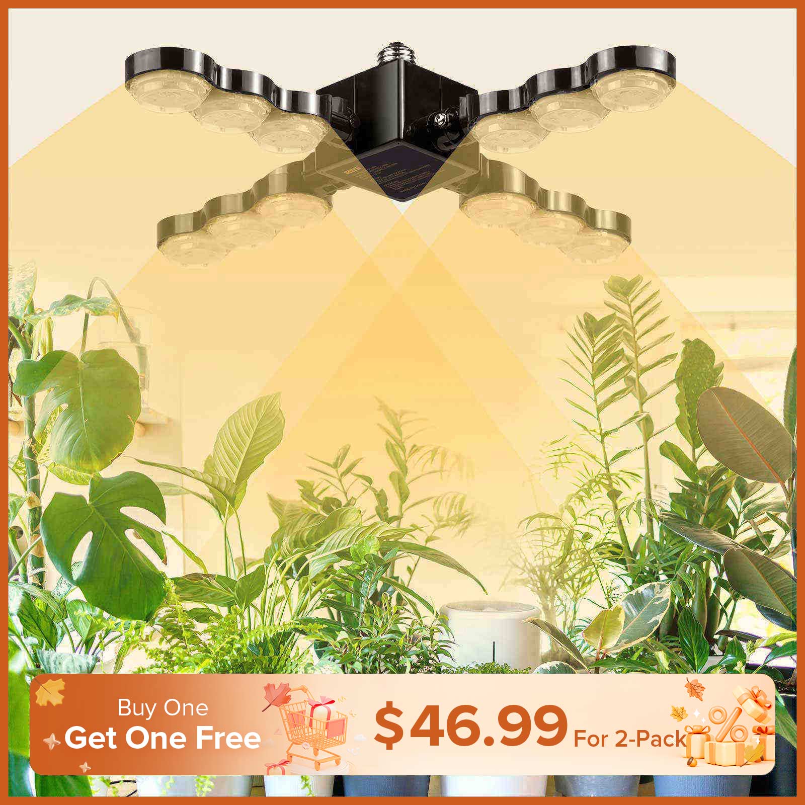 60W LED Grow Light (Folding Wings)(EU/UK ONLY)
