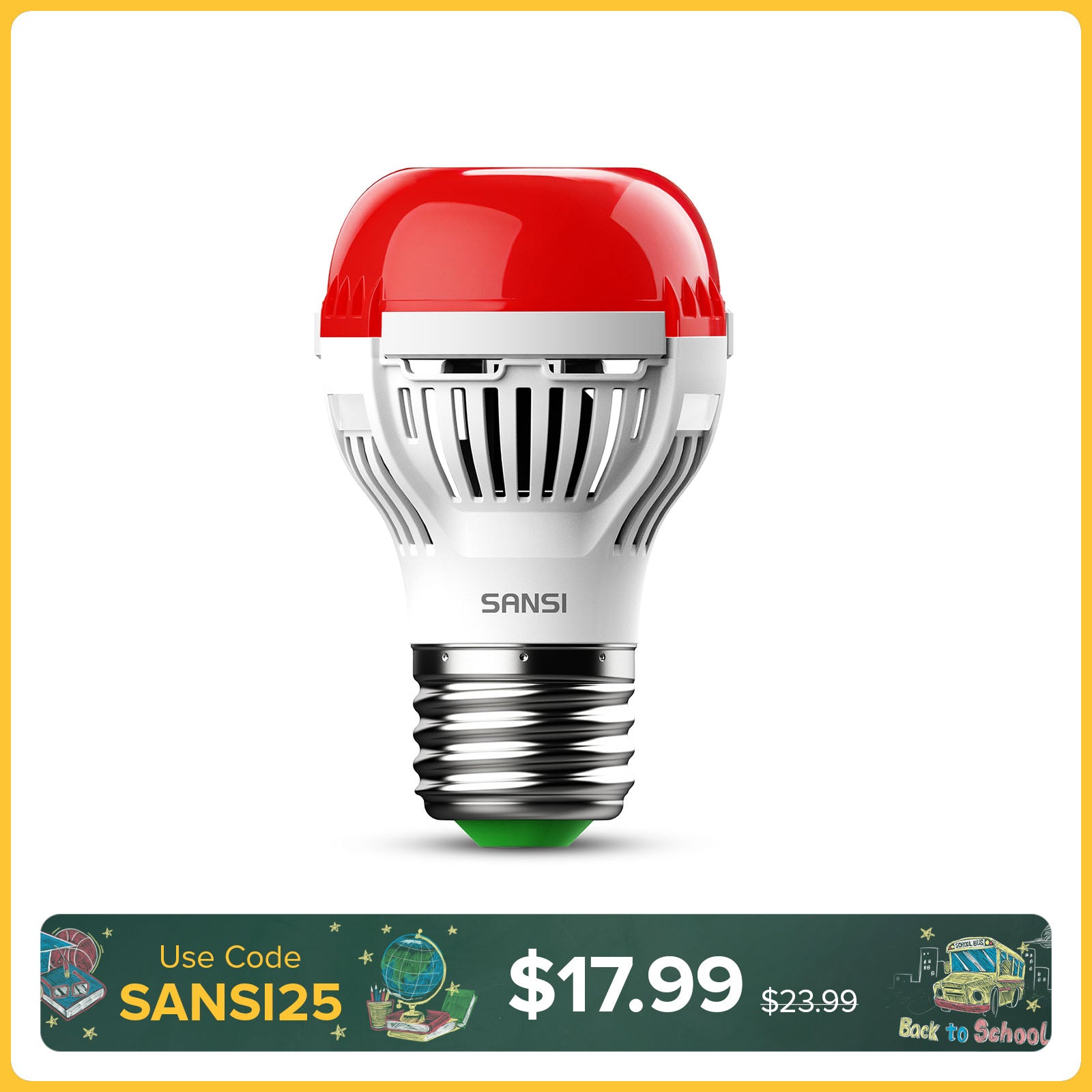 SANSI A15 6W 670nm Red Light Bulb for Sleep Therapy(US/CA ONLY)