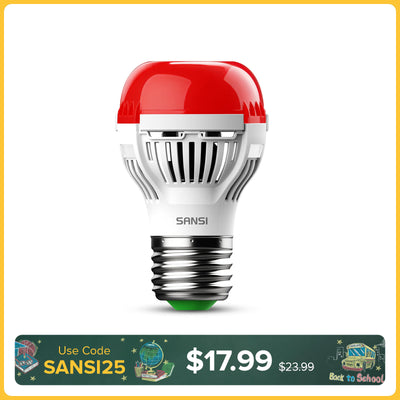 SANSI A15 6W 670nm Red Light Bulb for Sleep Therapy(US/CA ONLY)