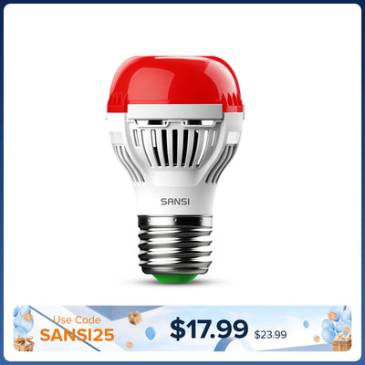 SANSI A15 6W Ampoule de lumière rouge 670nm pour thérapie du sommeil (US/CA UNIQUEMENT)