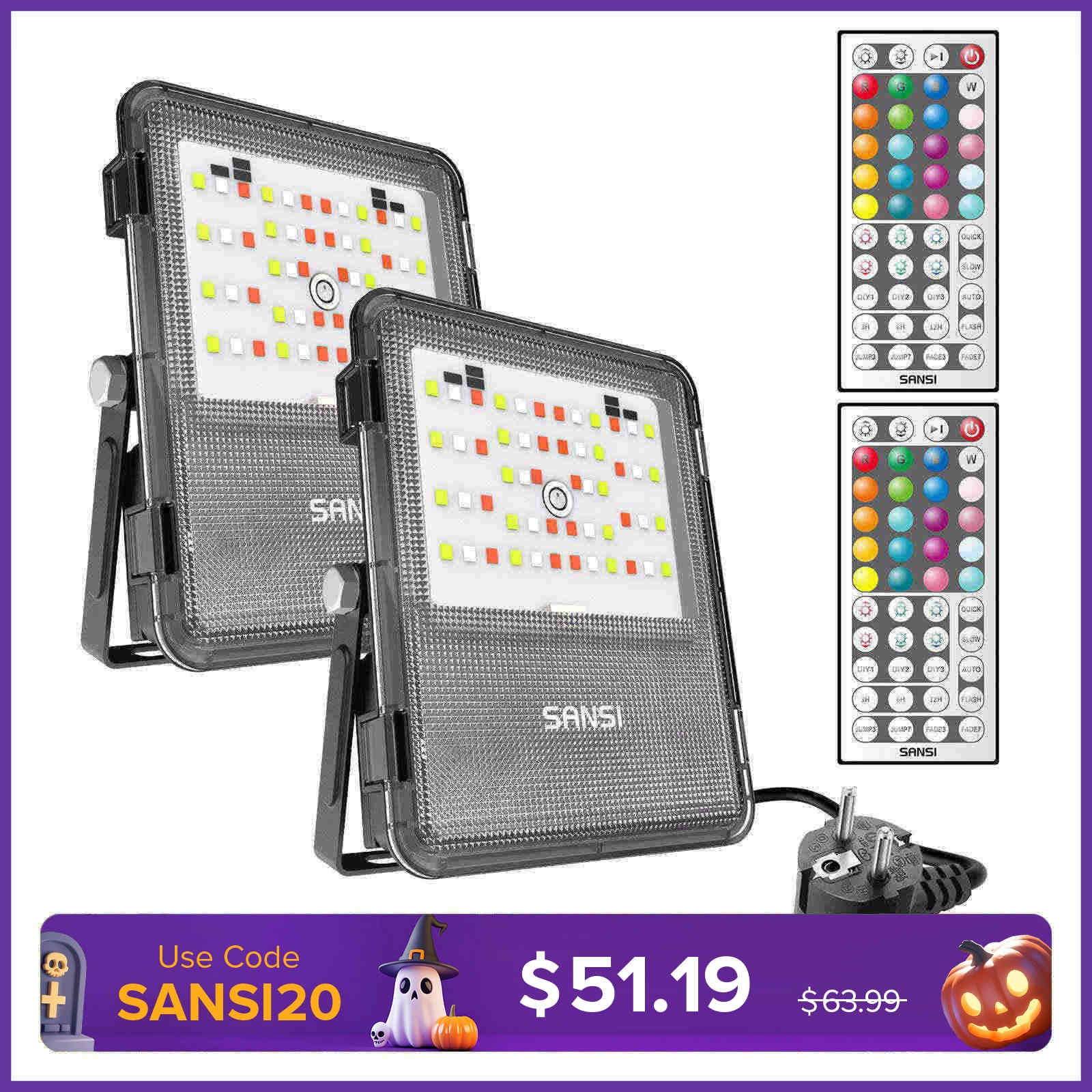 10W RGB LED Flood Light (EU ONLY)