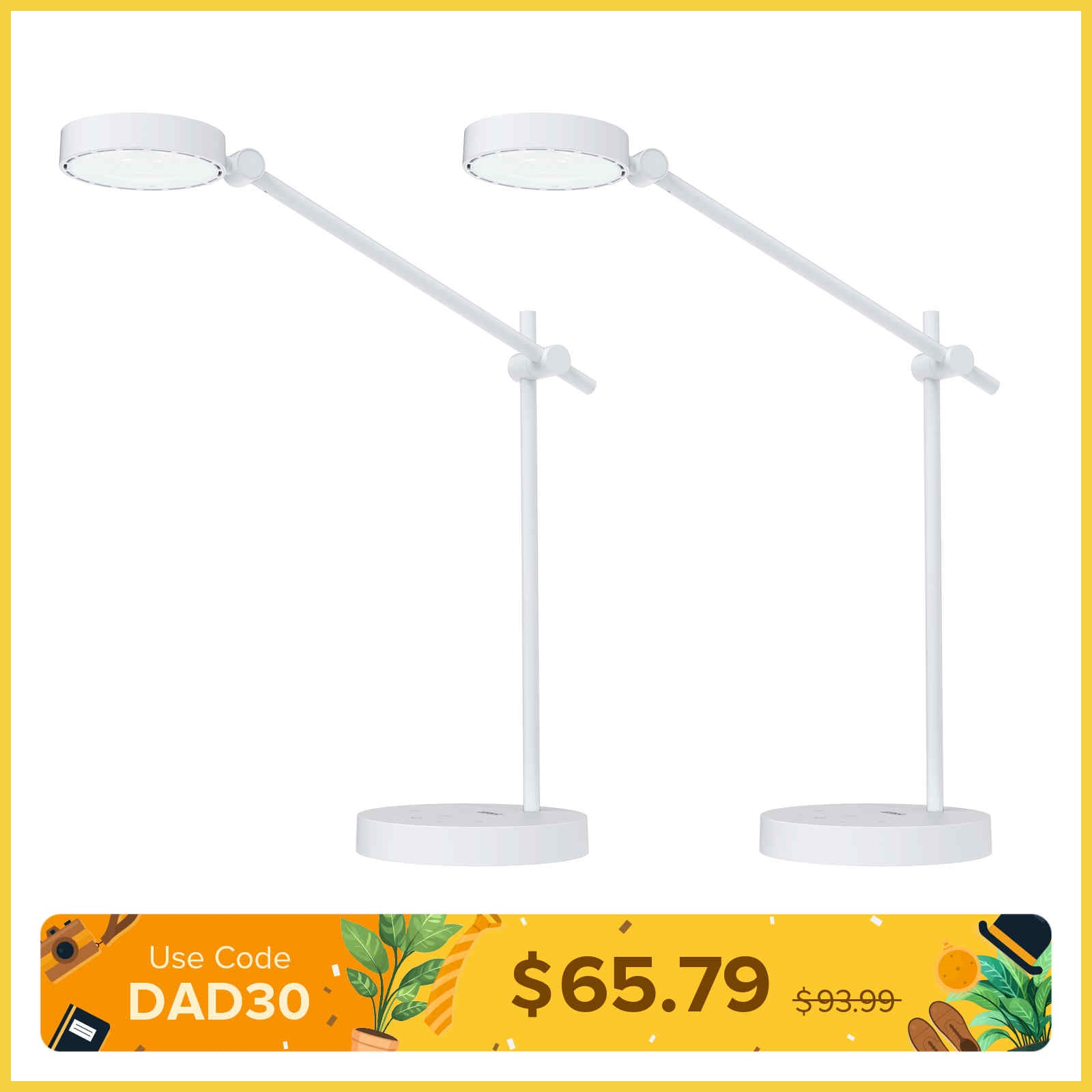 10-W-LED-Schreibtischlampe (2er-Pack) (NUR USA/EU)
