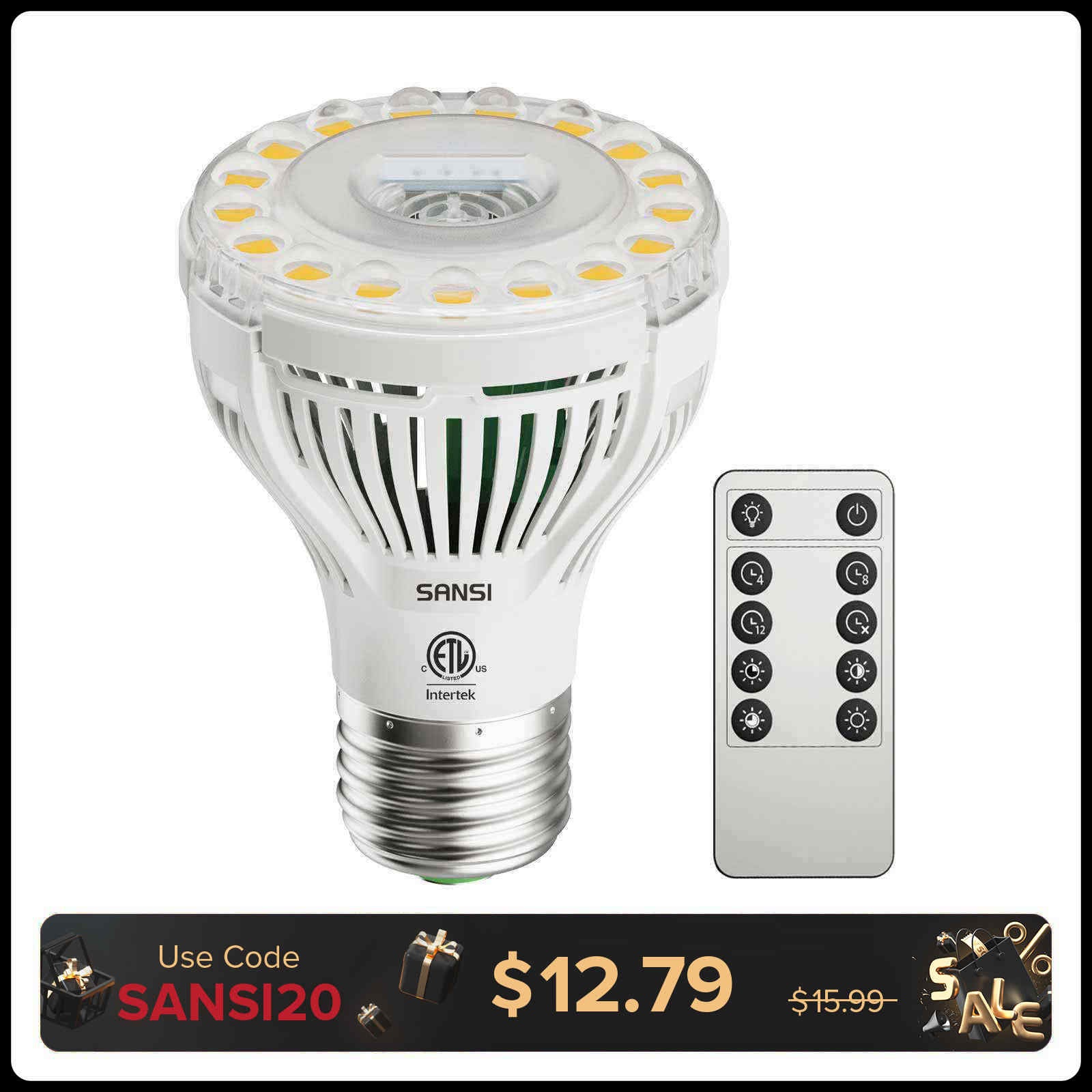 PAR20 5W LED Grow Light Bulb With Remote Control (US/CA ONLY)