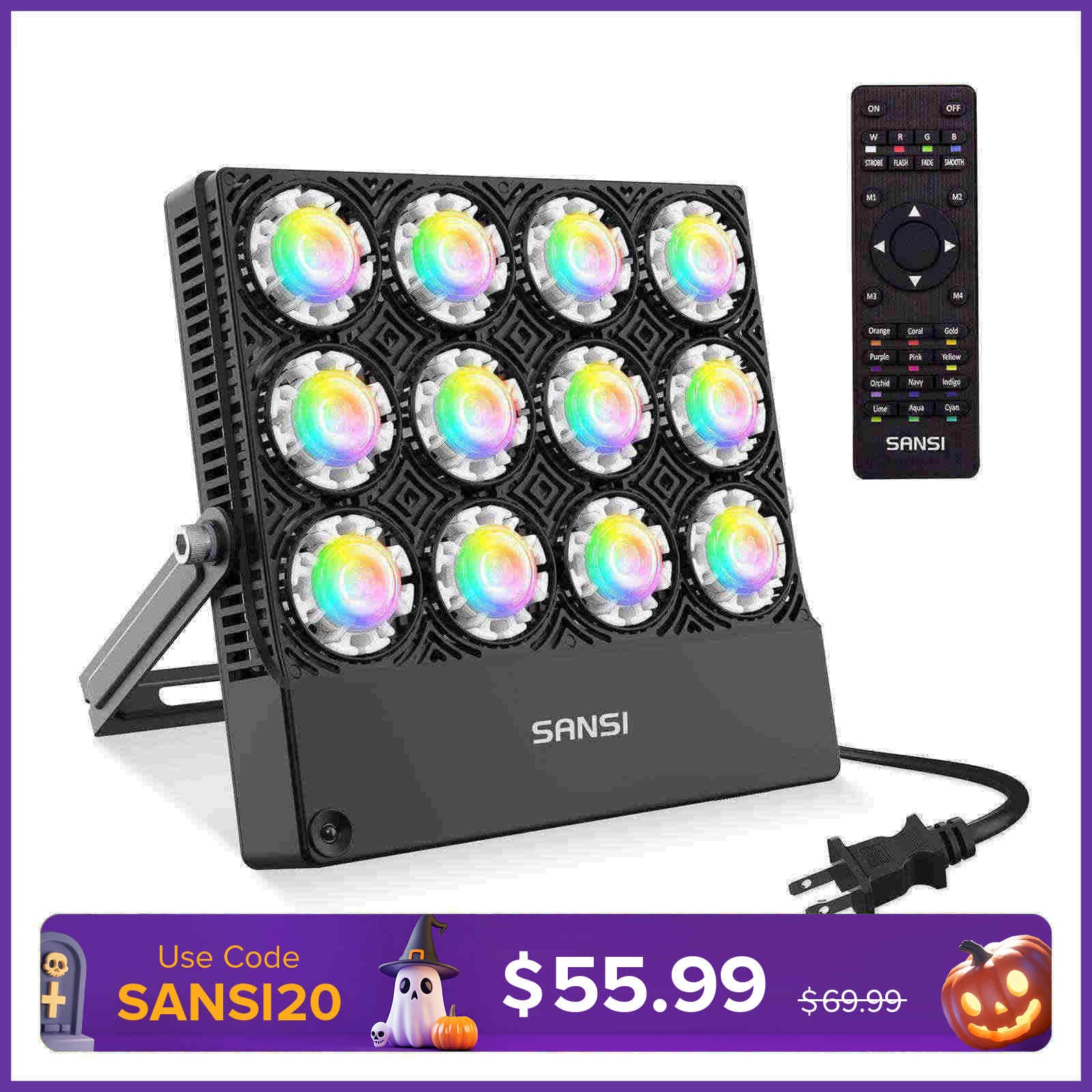 70W RGB LED Flood Light(US ONLY)