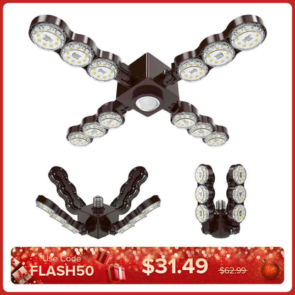 60 W LED-Garagenleuchte mit Infrarotsensor (faltbare Flügel) (NUR USA)