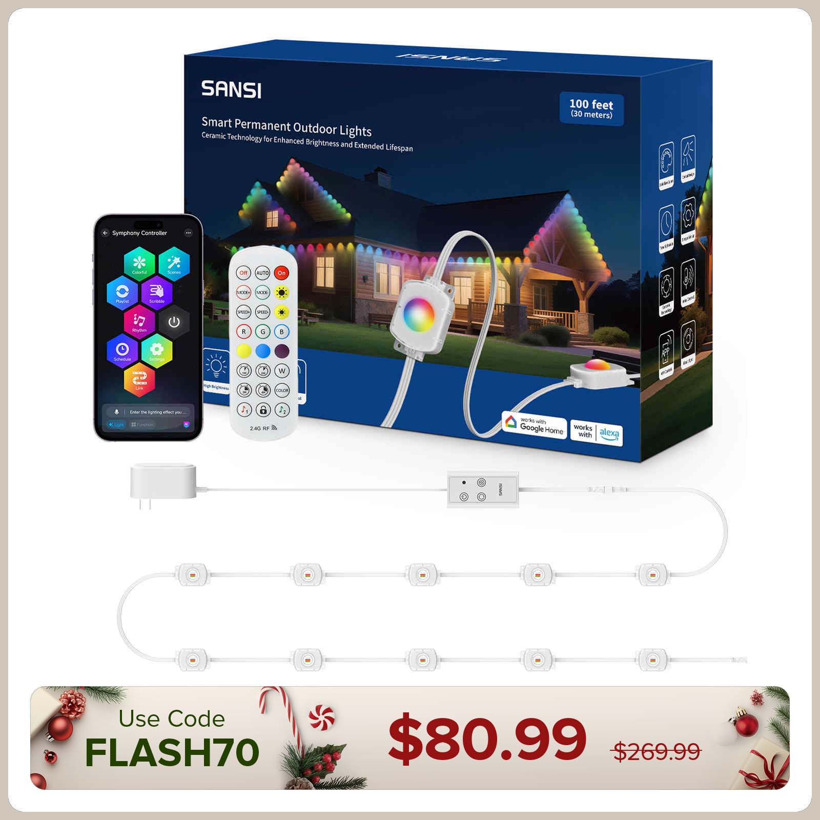 SANSI Smart Permanent Outdoor RGB Lights🍬