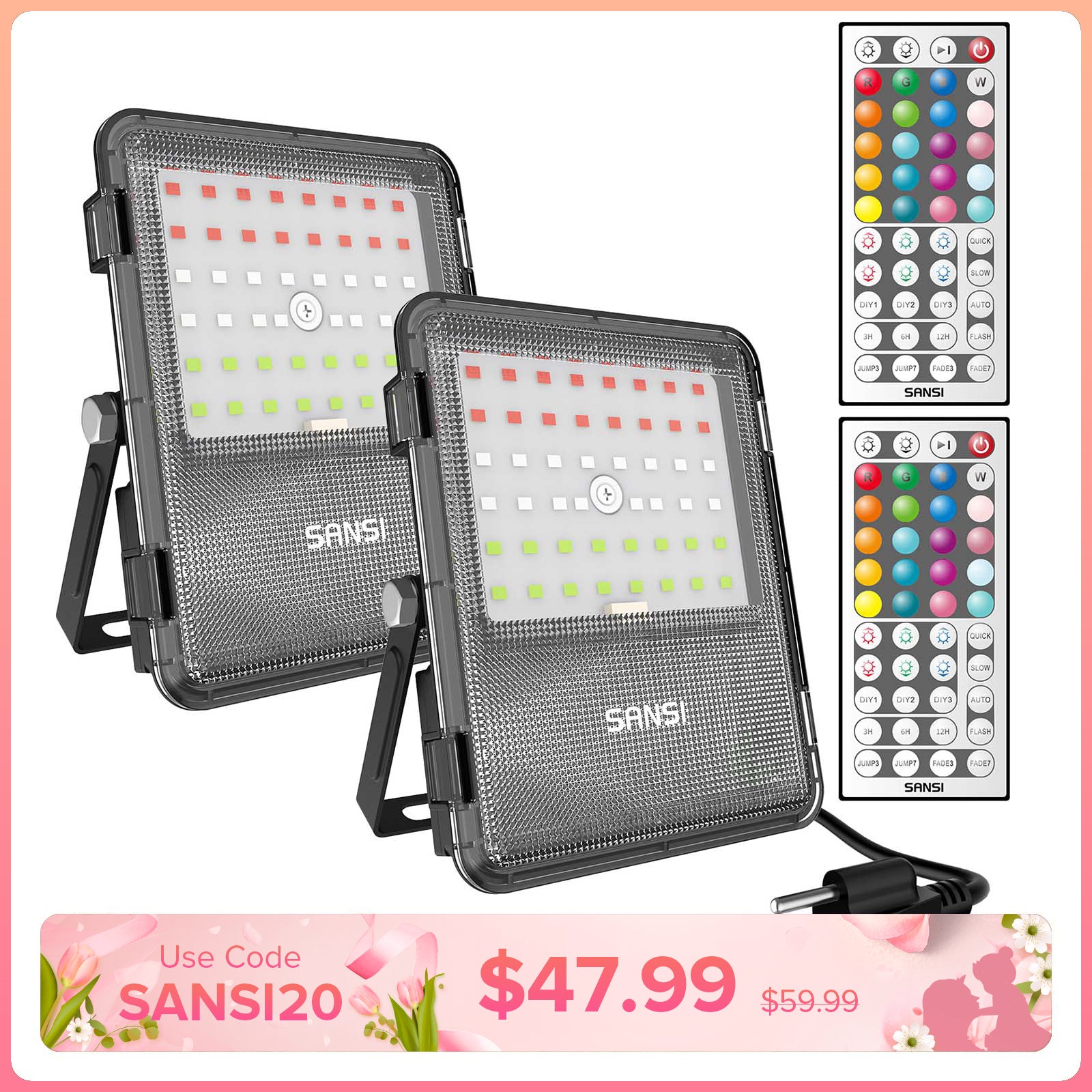 80W RGB LED-Flutlicht (NUR USA)