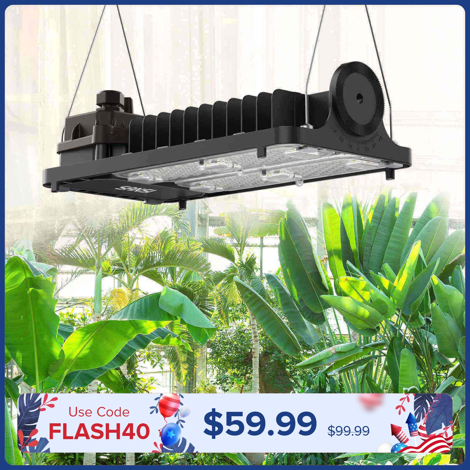 Dimmable 100W Panel LED Grow Light (EU/UK ONLY)