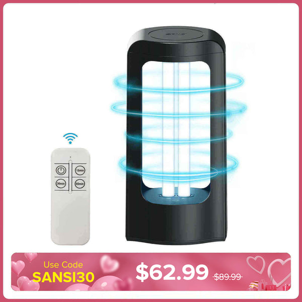 SANSI 42W UV Light Sanitizer With Remote - 99.9% UVC Germ Killer For Home Hotel Kitchen