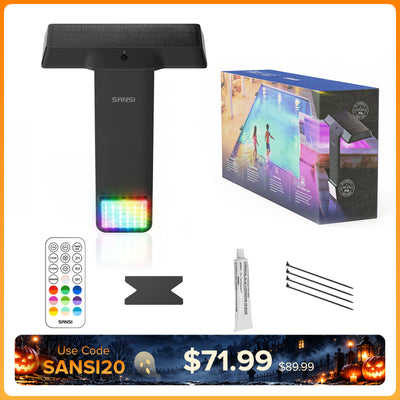 SANSI Solar RGB LED Pool Light with Remote Control