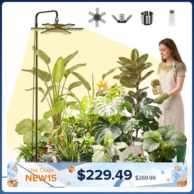 SANSI 240W Folding Wings LED Standing Grow Light with Remote Control (US ONLY)
