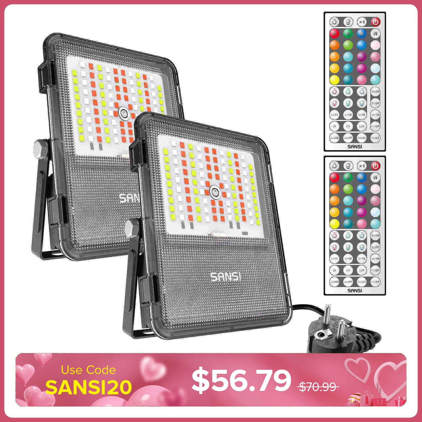 20W RGB LED Flood Light (EU ONLY)