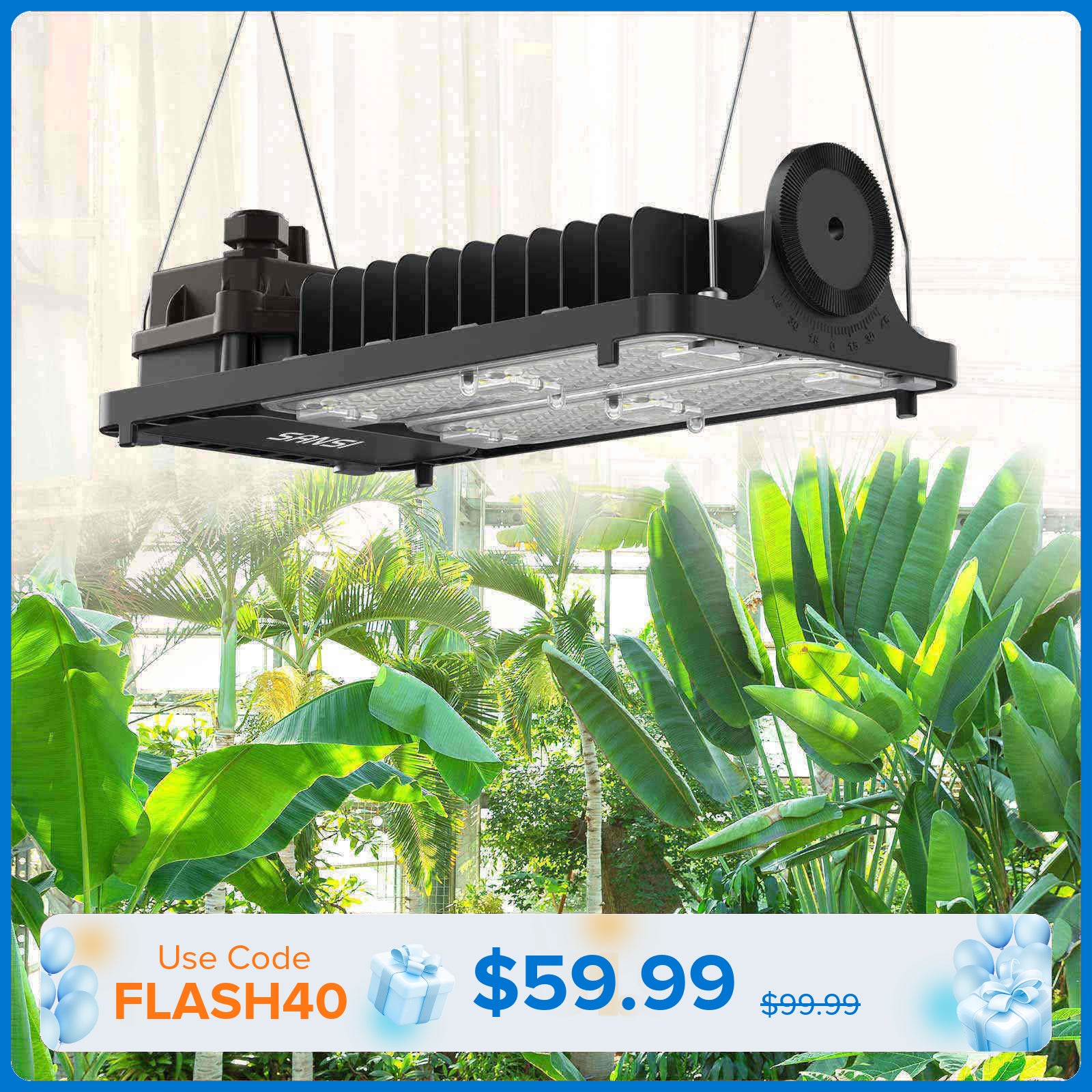 Dimmable 100W Panel LED Grow Light (EU/UK ONLY)