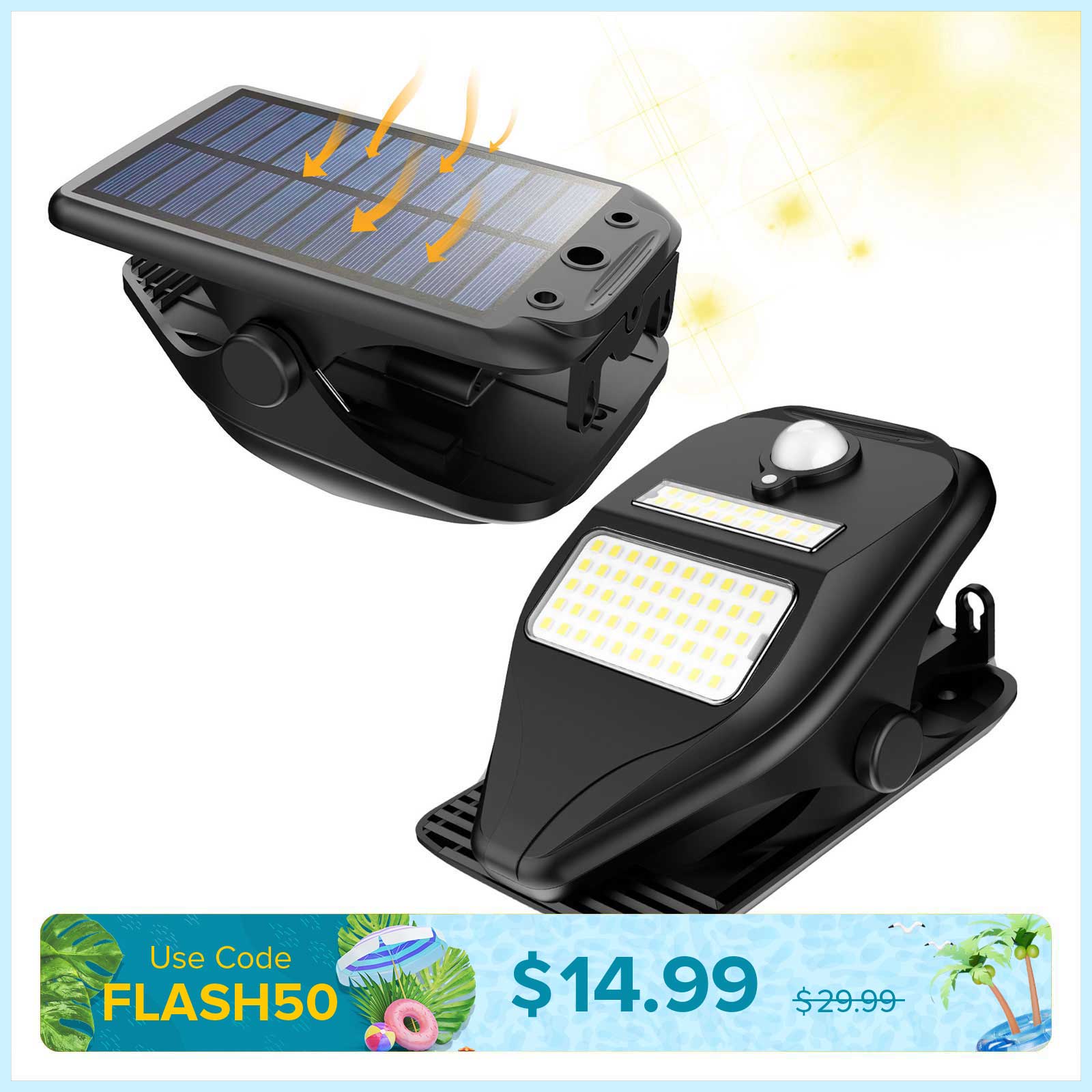3W Clip Solar Motion Lights (US/EU ONLY)