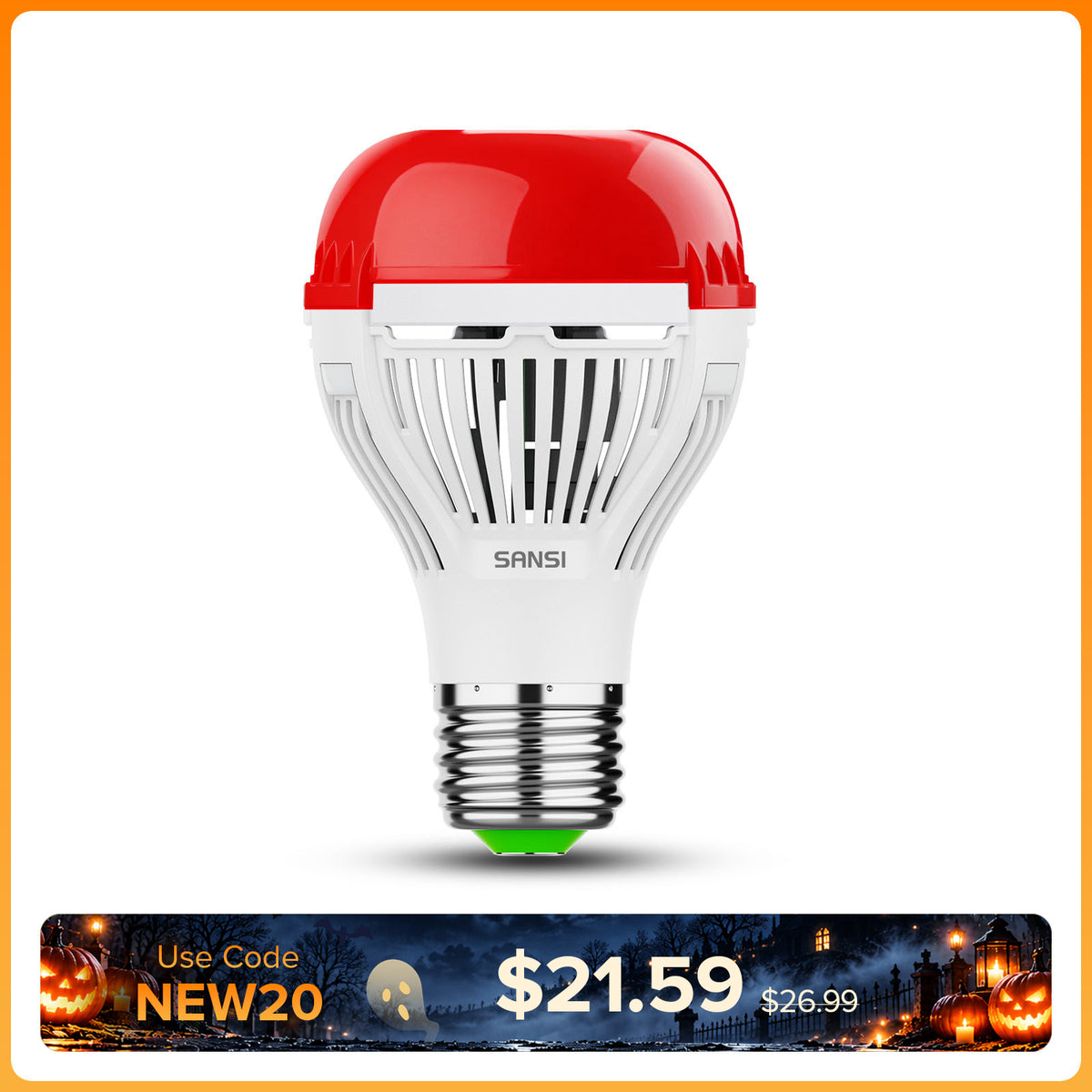 SANSI A19 10W 670nm Red Light Bulb for Sleep Therapy