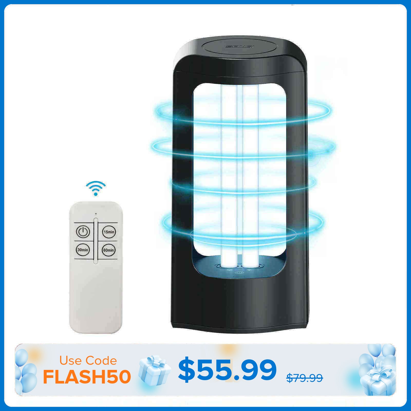 SANSI 27W UV Light Sanitizer - Remote Controlled & Efficient