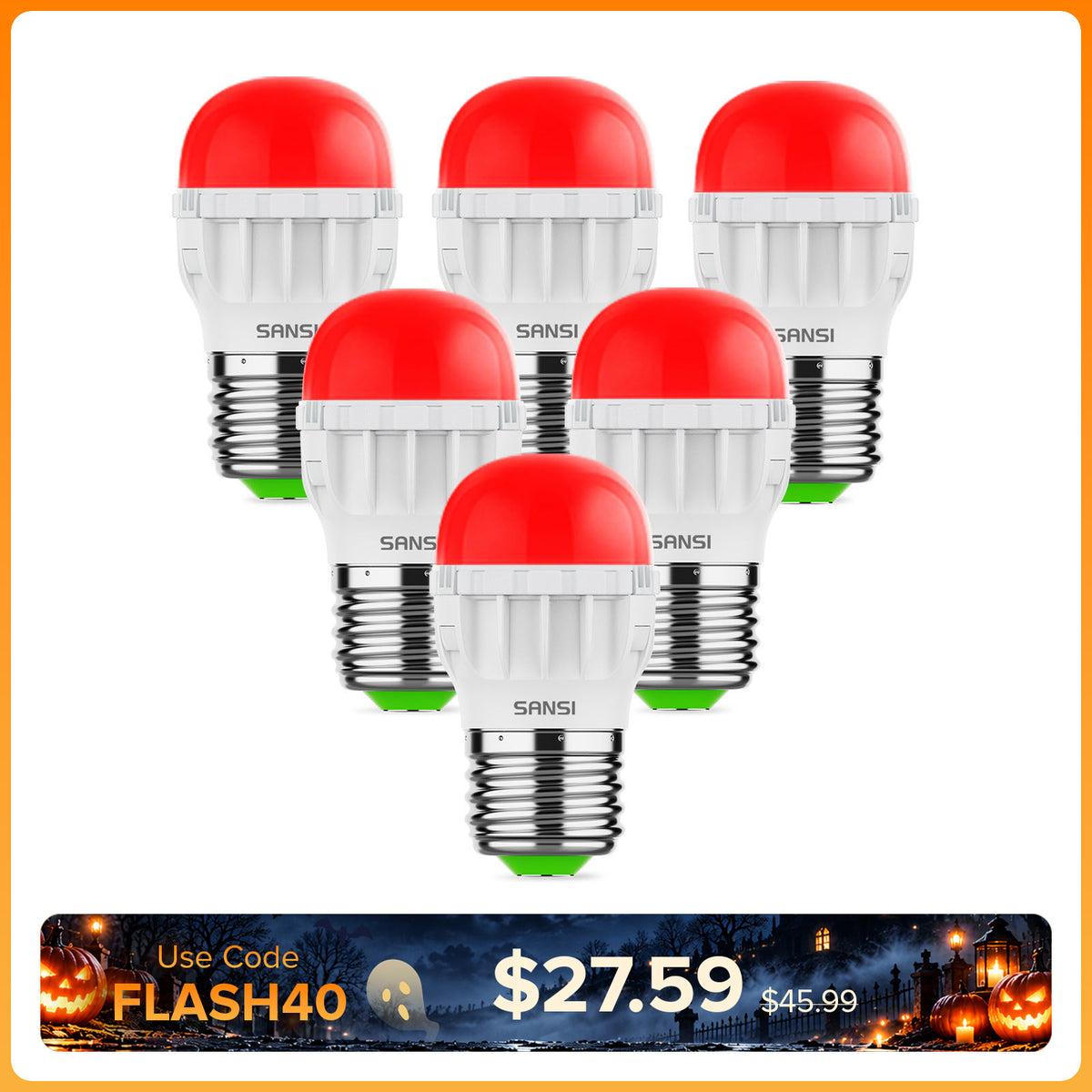 SANSI A11 5W 670nm Red Light Bulb for Sleep Therapy