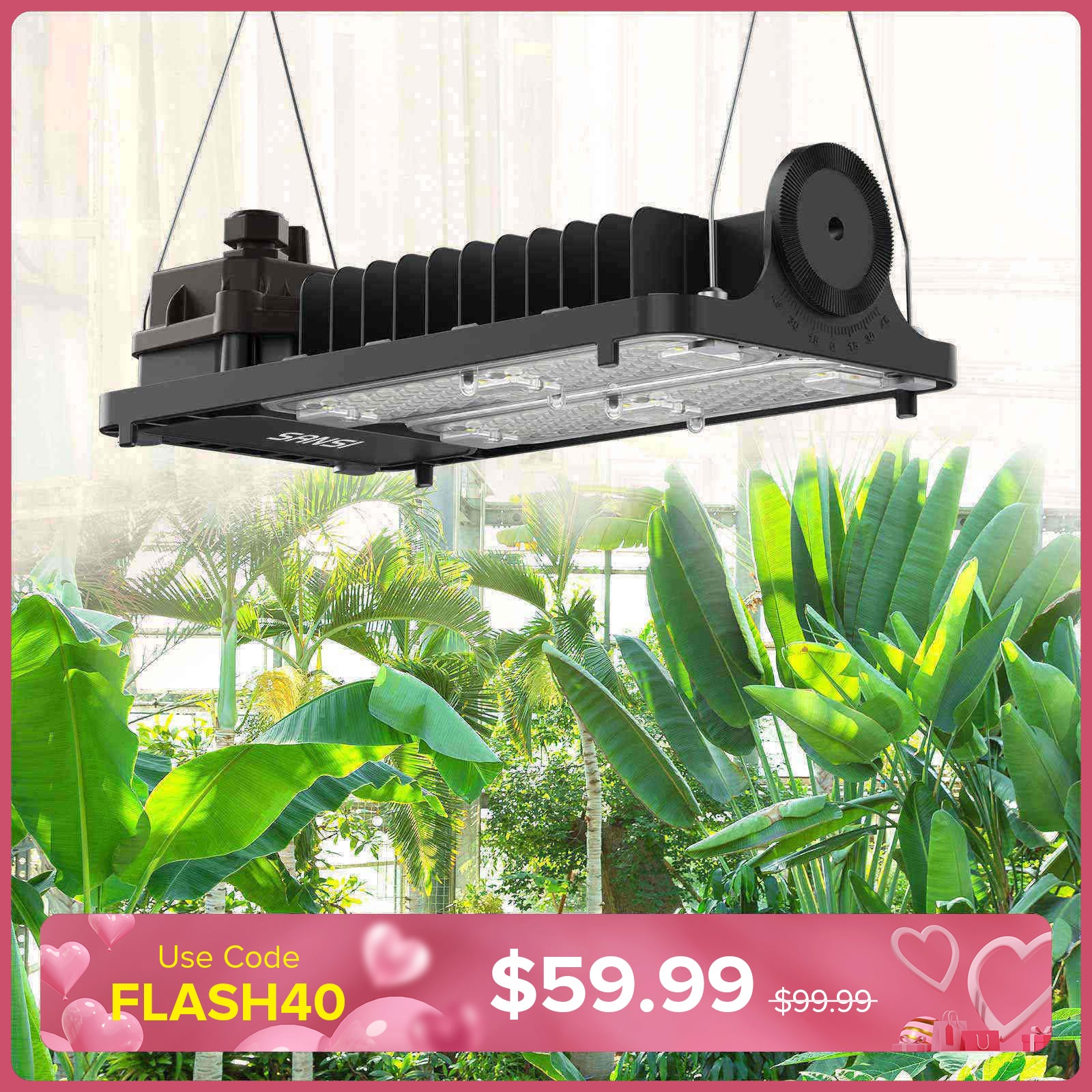 Dimmable 100W LED Grow Light (EU/UK ONLY)