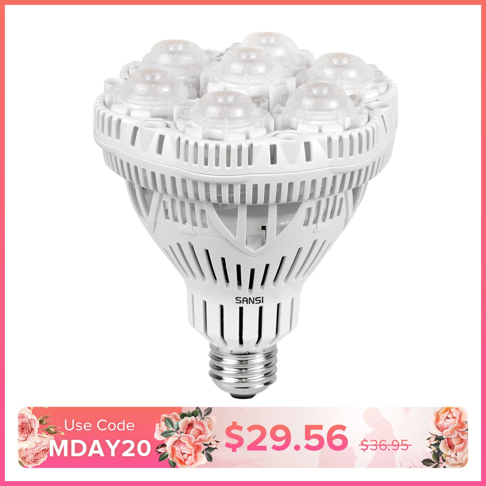 BR30 36W LED Grow Light Bulb