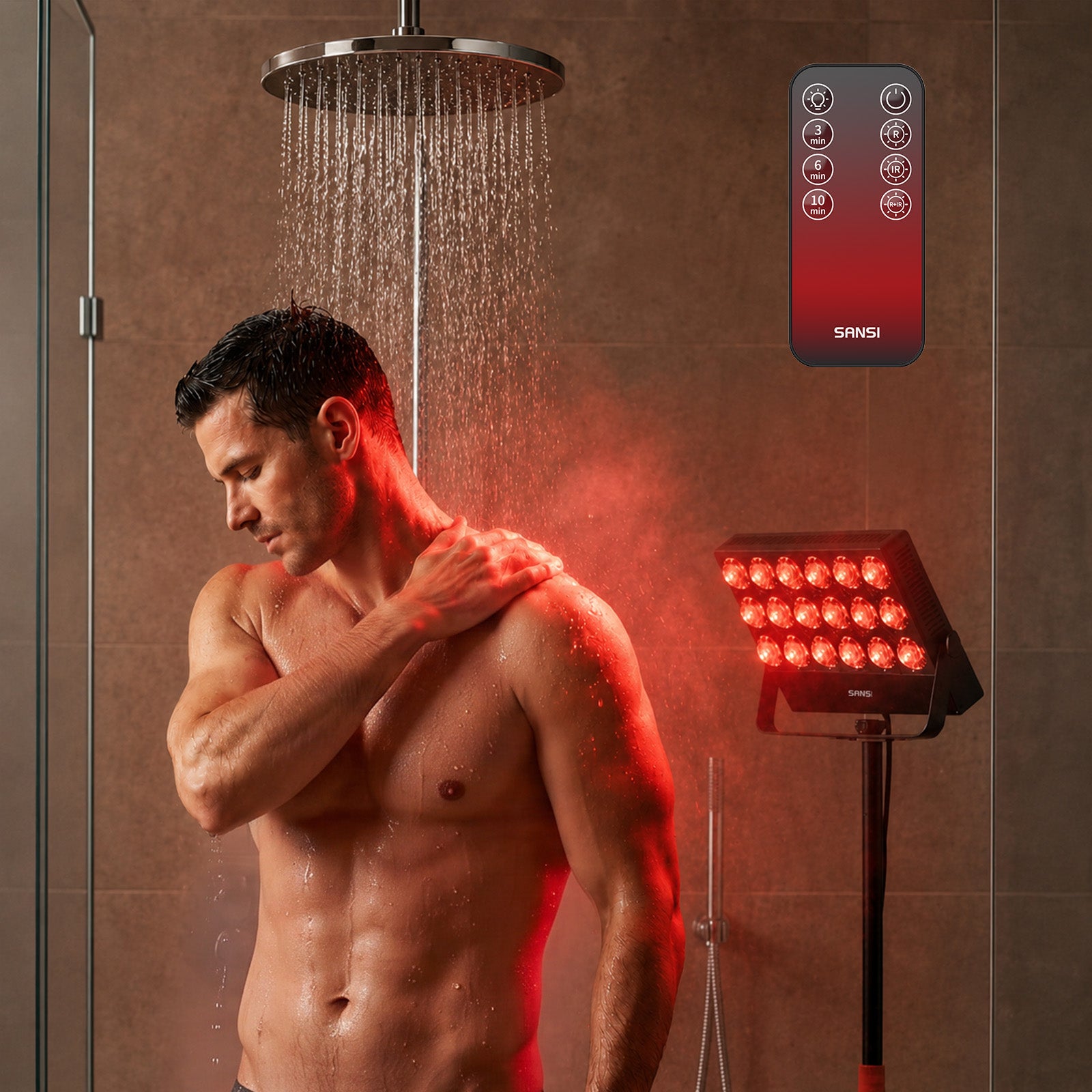 SANSI 80W Dual-Wavelength Red Light Therapy Panel with Adjustable Stand (US ONLY)