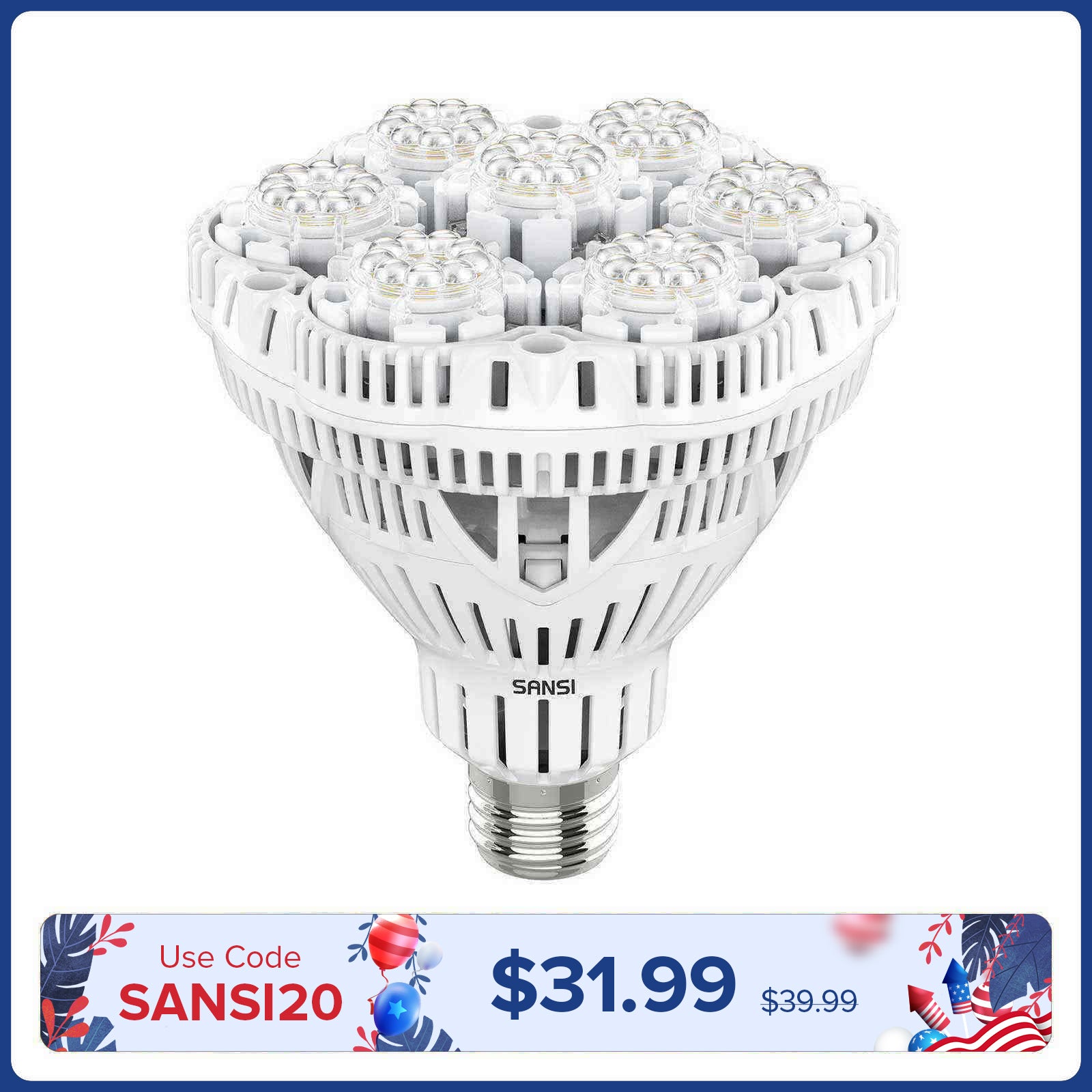 BR30 36W LED Grow Light Bulb