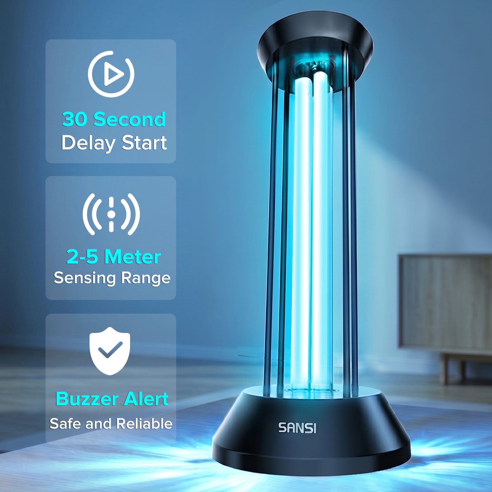 SANSI 42W Portable UV Light Sanitizer with Remote Control (US ONLY)