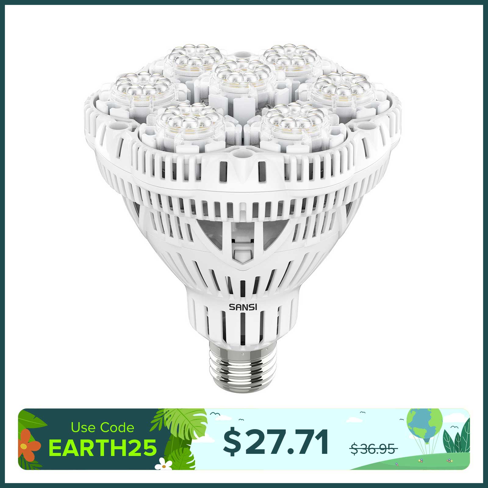 BR30 36W LED Grow Light Bulb