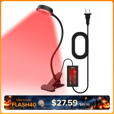 SANSI 12W Adjustable 1-Head Clip-on Red Therapy Light for Body Face (US ONLY)